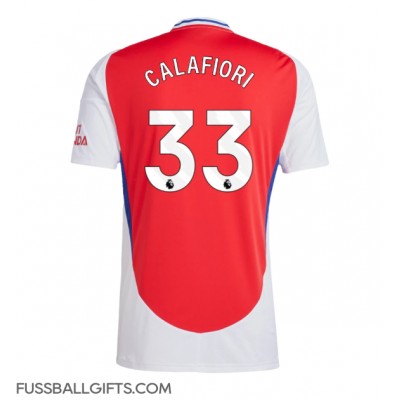 Arsenal Riccardo Calafiori #33 Fußballbekleidung Heimtrikot 2024-25 Kurzarm Arsenal Riccardo Calafiori #33 Fußballbekleidung Heimtrikot 2024-25 Kurzarm